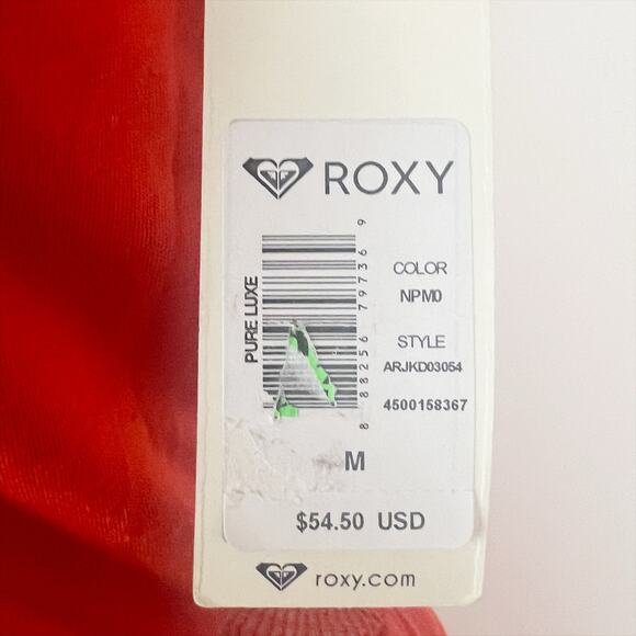 Roxy Tidal Wave Strapless Mesh Back Midi Dress in Orange Size Medium NWT - Picture 5 of 7